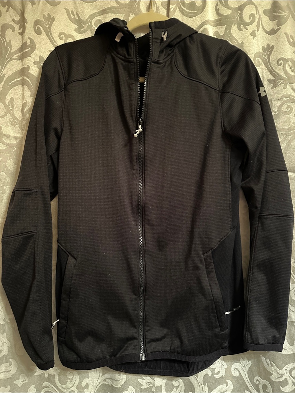 Under Armour Women's Black Full-Zip Hooded Utility Jacket